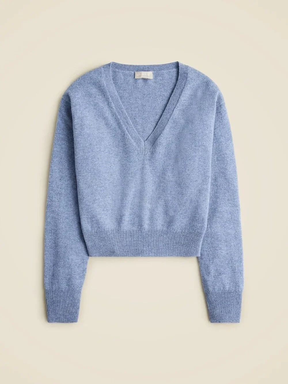 NWT J. Crew Cashmere shrunken V neck sweater